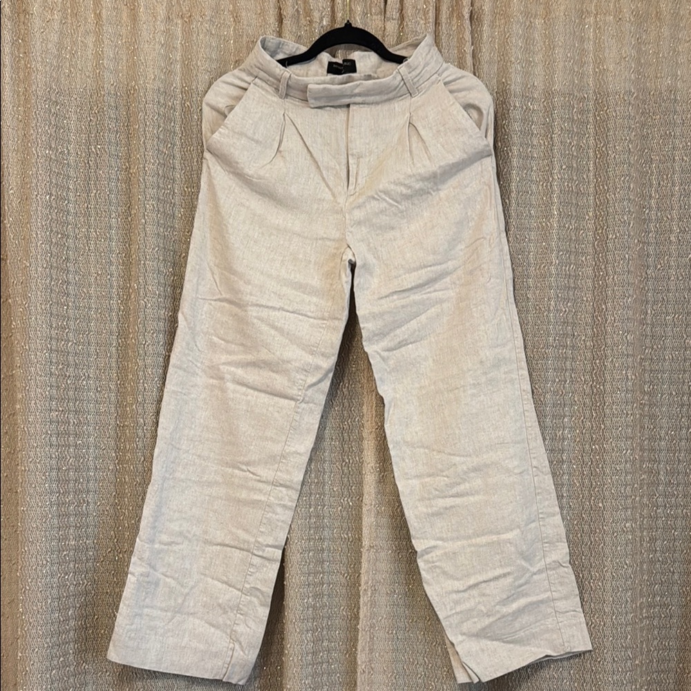 Banana Republic Factory Beige Wide-Leg Trousers